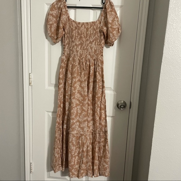 NWT Free People Ellie Printed MaxiDress in Neutral - Picture 14 of 16